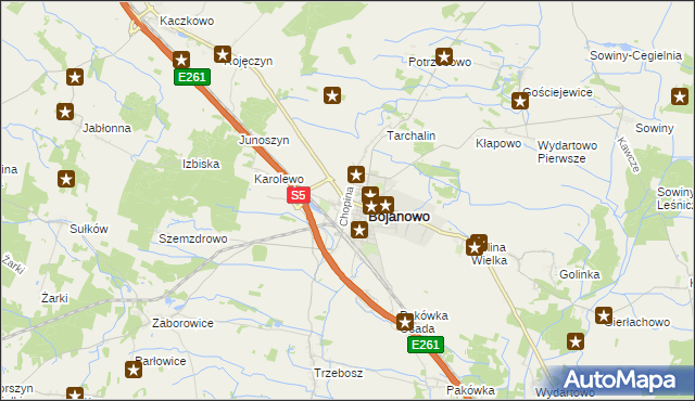 mapa Gołaszyn gmina Bojanowo, Gołaszyn gmina Bojanowo na mapie Targeo