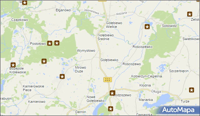 mapa Gołębiewko gmina Trąbki Wielkie, Gołębiewko gmina Trąbki Wielkie na mapie Targeo