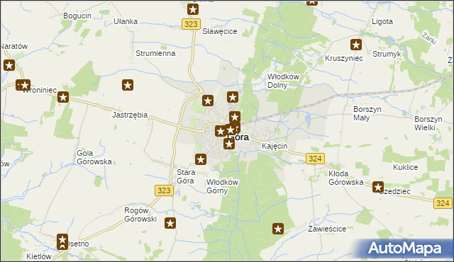 mapa Góra, Góra na mapie Targeo