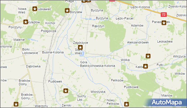 mapa Góra Bałdrzychowska, Góra Bałdrzychowska na mapie Targeo