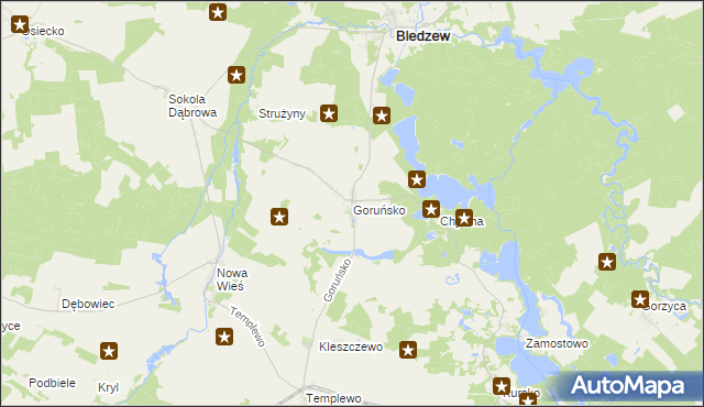 mapa Goruńsko, Goruńsko na mapie Targeo