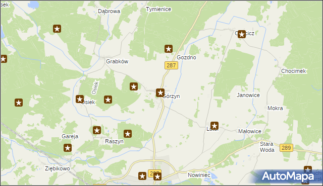 mapa Górzyn gmina Lubsko, Górzyn gmina Lubsko na mapie Targeo