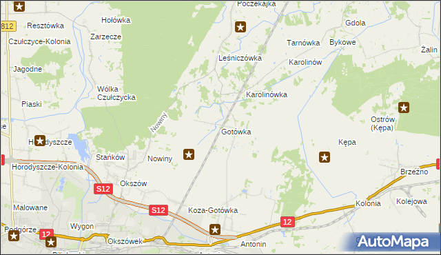 mapa Gotówka, Gotówka na mapie Targeo