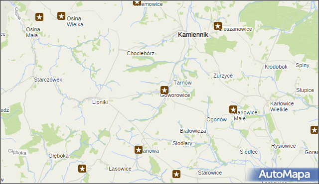 mapa Goworowice, Goworowice na mapie Targeo