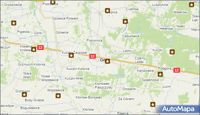 mapa Gózd powiat radomski, Gózd powiat radomski na mapie Targeo