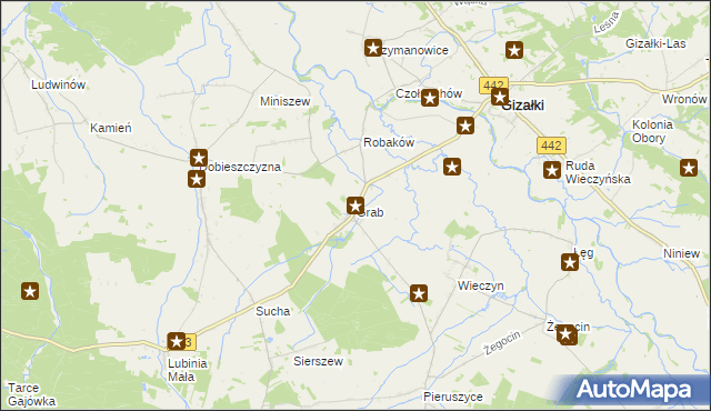 mapa Grab gmina Czermin, Grab gmina Czermin na mapie Targeo