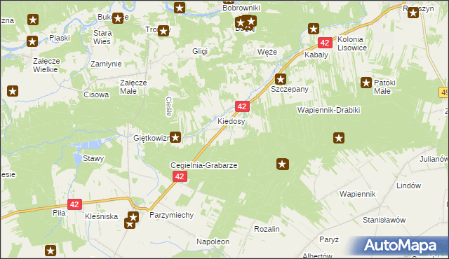 mapa Grabarze, Grabarze na mapie Targeo