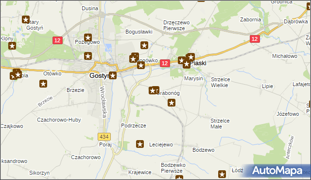 mapa Grabonóg, Grabonóg na mapie Targeo