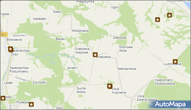 mapa Grabówka gmina Annopol, Grabówka gmina Annopol na mapie Targeo