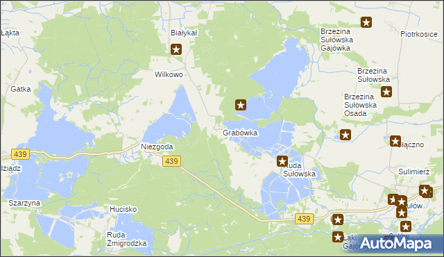 mapa Grabówka gmina Milicz, Grabówka gmina Milicz na mapie Targeo