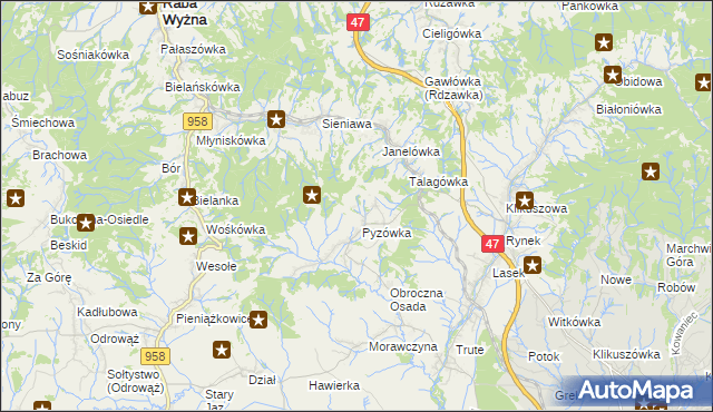 mapa Grapa, Grapa na mapie Targeo