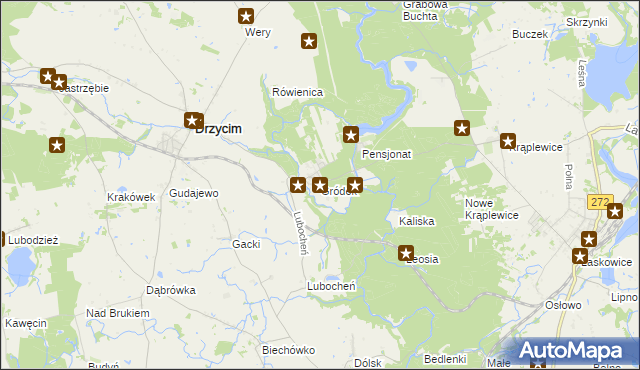 mapa Gródek gmina Drzycim, Gródek gmina Drzycim na mapie Targeo