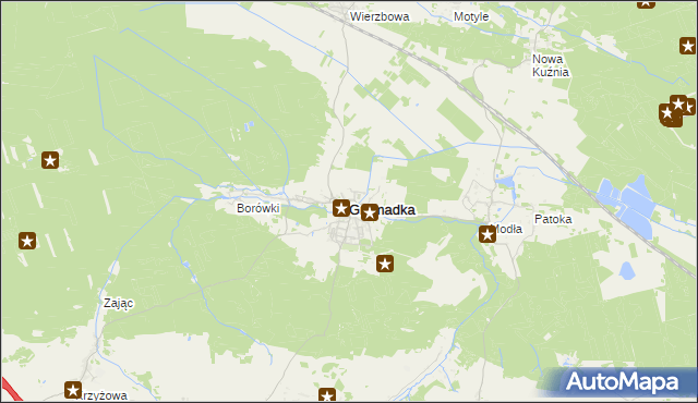 mapa Gromadka, Gromadka na mapie Targeo