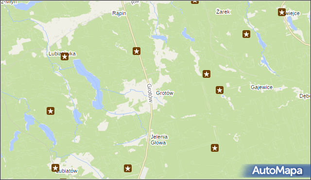 mapa Grotów gmina Drezdenko, Grotów gmina Drezdenko na mapie Targeo