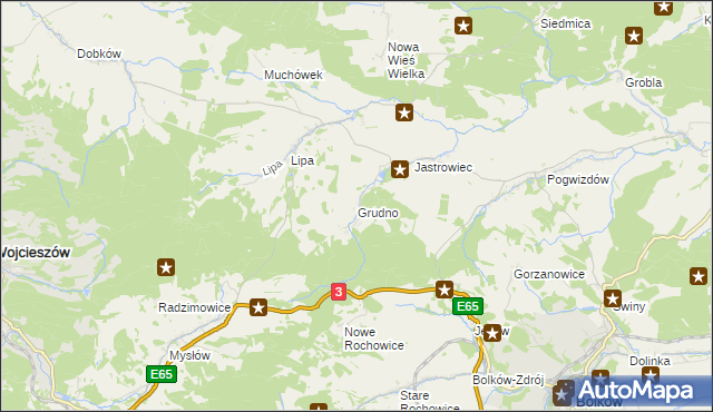 mapa Grudno, Grudno na mapie Targeo