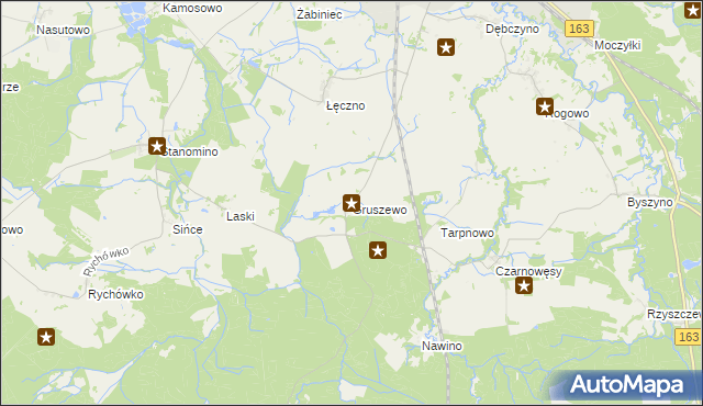 mapa Gruszewo, Gruszewo na mapie Targeo