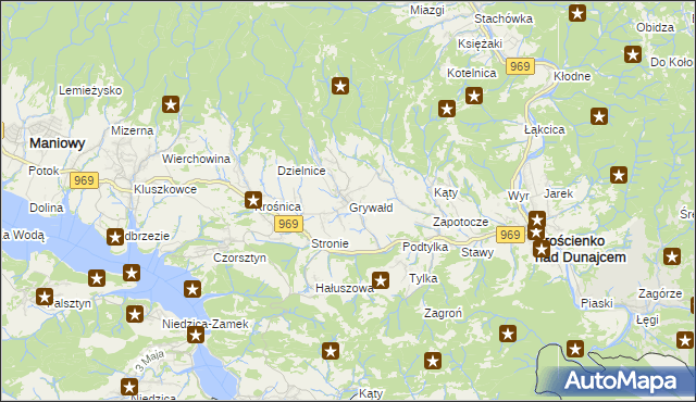 mapa Grywałd, Grywałd na mapie Targeo