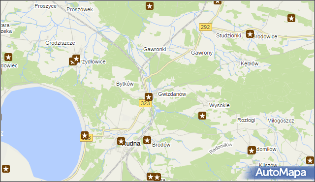 mapa Gwizdanów, Gwizdanów na mapie Targeo