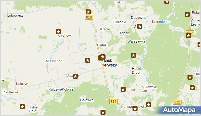 mapa Hańsk Pierwszy, Hańsk Pierwszy na mapie Targeo