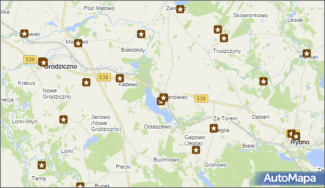 mapa Hartowiec, Hartowiec na mapie Targeo