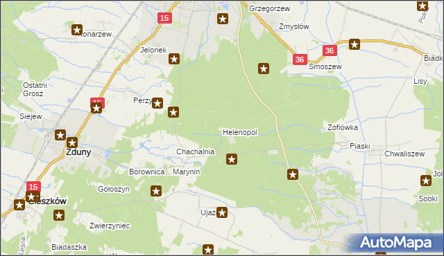 mapa Helenopol gmina Zduny, Helenopol gmina Zduny na mapie Targeo