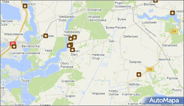 mapa Helenów Drugi gmina Kramsk, Helenów Drugi gmina Kramsk na mapie Targeo