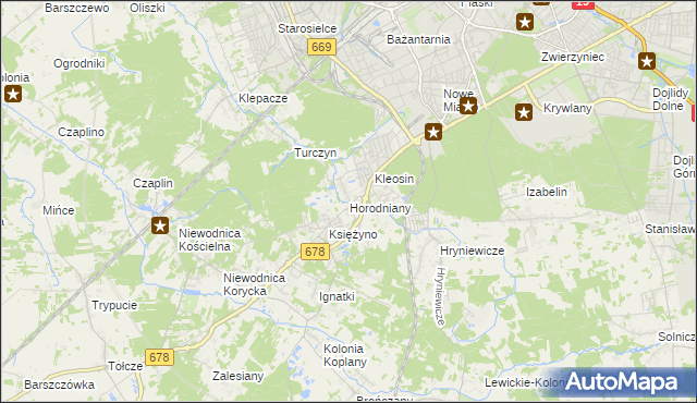 mapa Horodniany, Horodniany na mapie Targeo