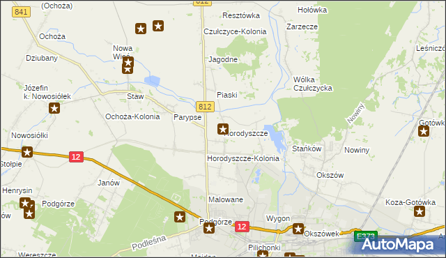 mapa Horodyszcze gmina Chełm, Horodyszcze gmina Chełm na mapie Targeo