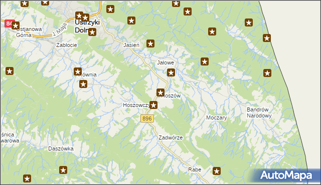 mapa Hoszów, Hoszów na mapie Targeo