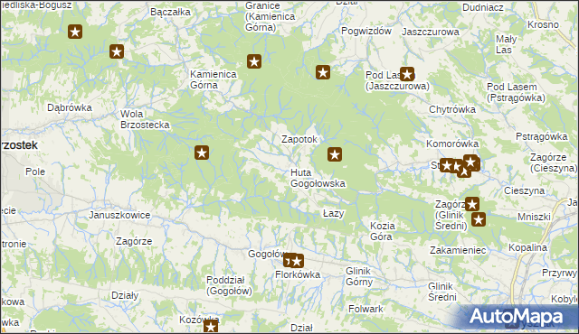 mapa Huta Gogołowska, Huta Gogołowska na mapie Targeo