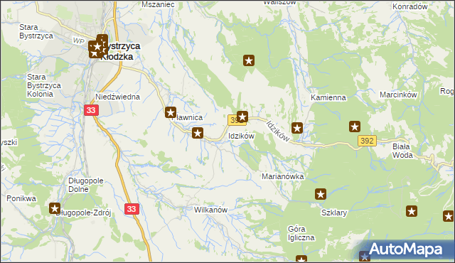 mapa Idzików, Idzików na mapie Targeo