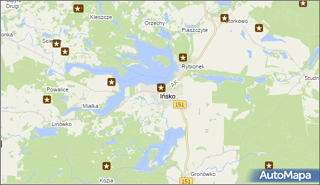 mapa Ińsko, Ińsko na mapie Targeo