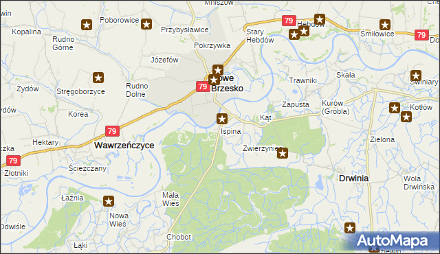 mapa Ispina, Ispina na mapie Targeo