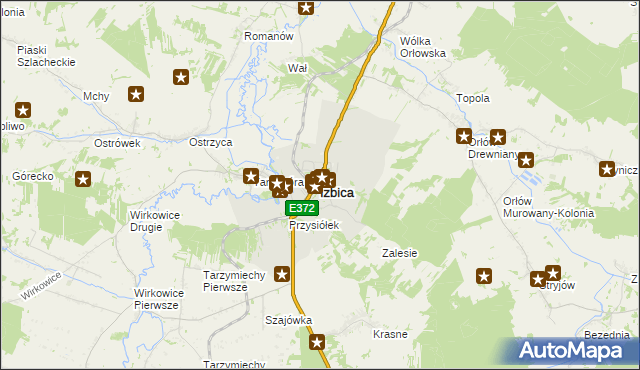 mapa Izbica powiat krasnostawski, Izbica powiat krasnostawski na mapie Targeo