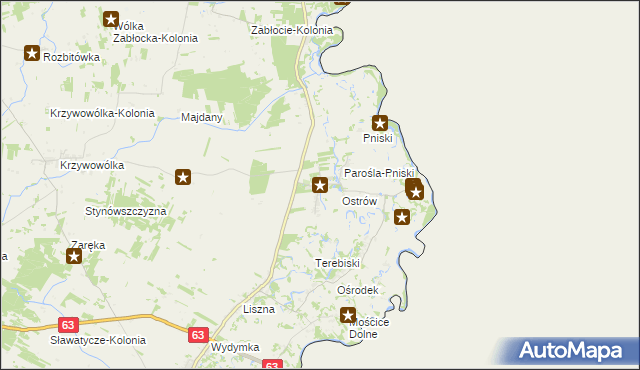 mapa Jabłeczna, Jabłeczna na mapie Targeo