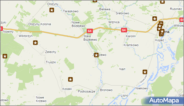 mapa Janczewo gmina Wizna, Janczewo gmina Wizna na mapie Targeo