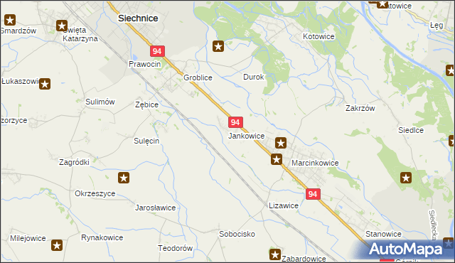 mapa Jankowice gmina Oława, Jankowice gmina Oława na mapie Targeo