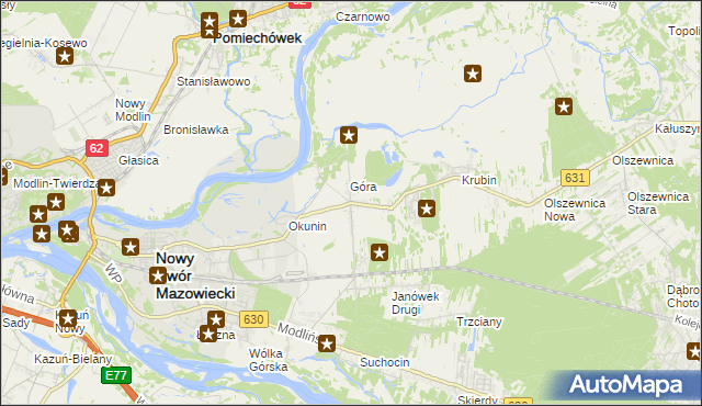 mapa Janówek Pierwszy, Janówek Pierwszy na mapie Targeo