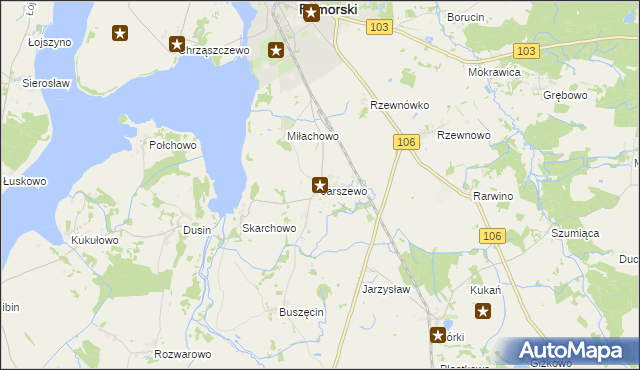 mapa Jarszewo, Jarszewo na mapie Targeo