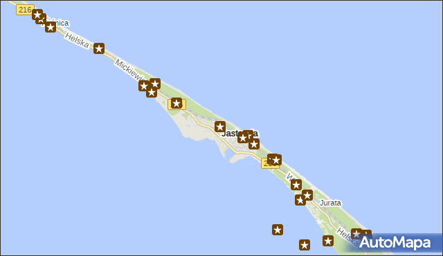 mapa Jastarnia, Jastarnia na mapie Targeo