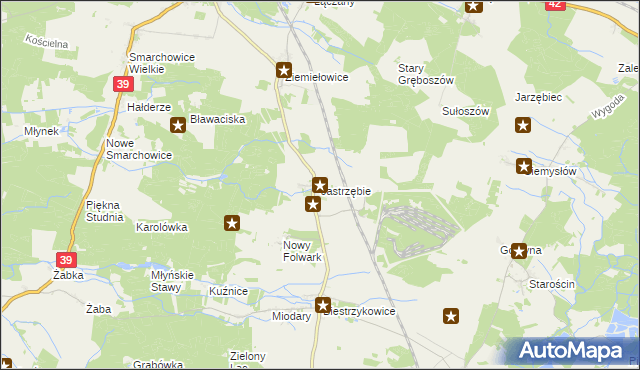 mapa Jastrzębie gmina Namysłów, Jastrzębie gmina Namysłów na mapie Targeo