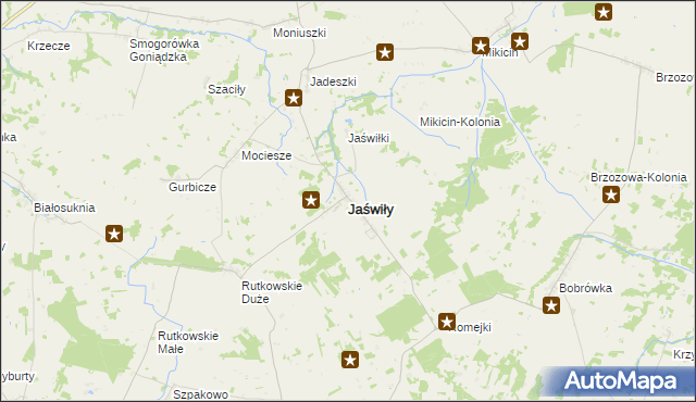 mapa Jaświły, Jaświły na mapie Targeo