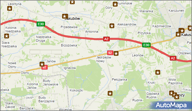 mapa Jędrzejów Nowy, Jędrzejów Nowy na mapie Targeo