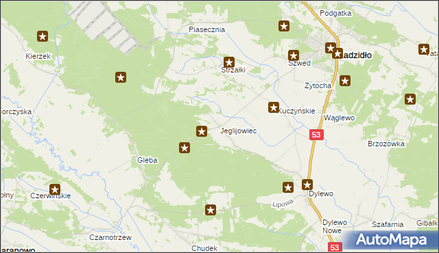 mapa Jeglijowiec, Jeglijowiec na mapie Targeo