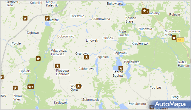 mapa Jegliniec gmina Krasnopol, Jegliniec gmina Krasnopol na mapie Targeo