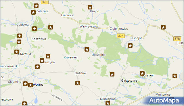 mapa Jeszkotle, Jeszkotle na mapie Targeo