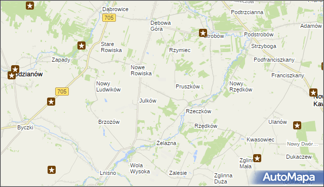 mapa Józefatów gmina Skierniewice, Józefatów gmina Skierniewice na mapie Targeo
