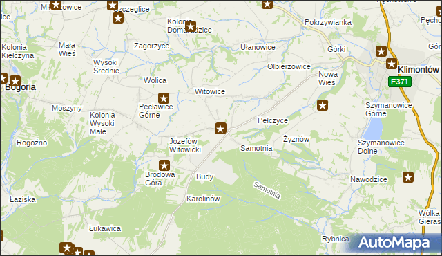 mapa Jurkowice gmina Bogoria, Jurkowice gmina Bogoria na mapie Targeo