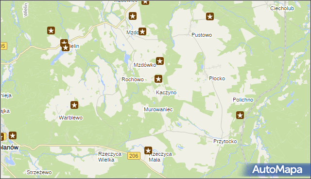 mapa Kaczyno, Kaczyno na mapie Targeo