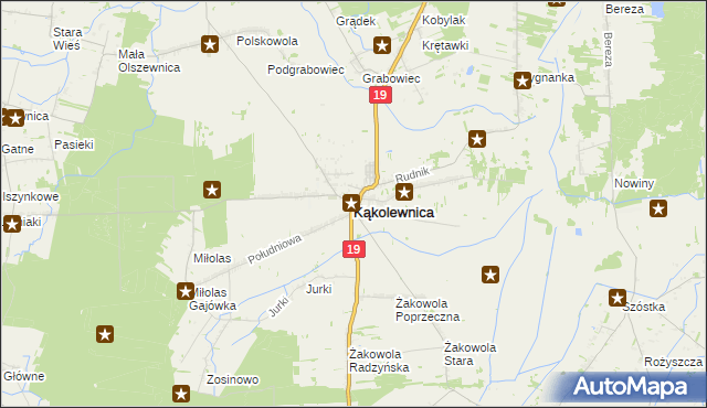 mapa Kąkolewnica, Kąkolewnica na mapie Targeo